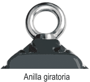 anticaídas retráctil para uso horizontal anilla giratoria en Orión Seguridad