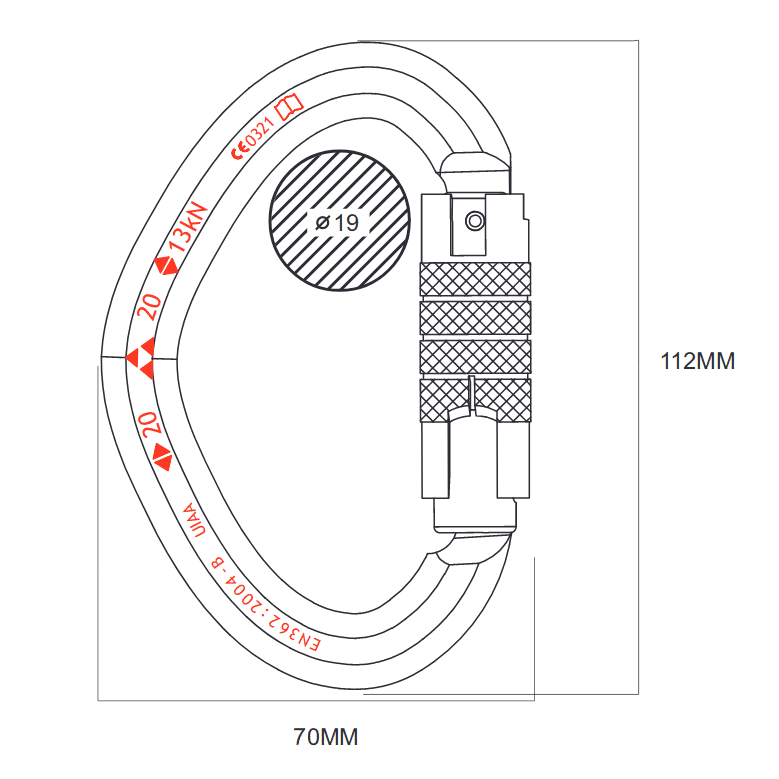 mosquetones conector semicircular en Orión Seguridad