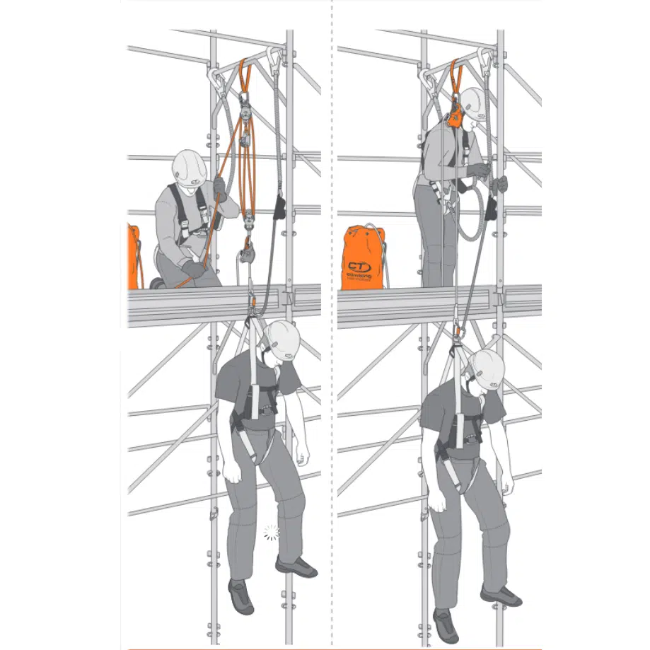 Polipasto manual de cuerda lifty rescue en orión seguridad
