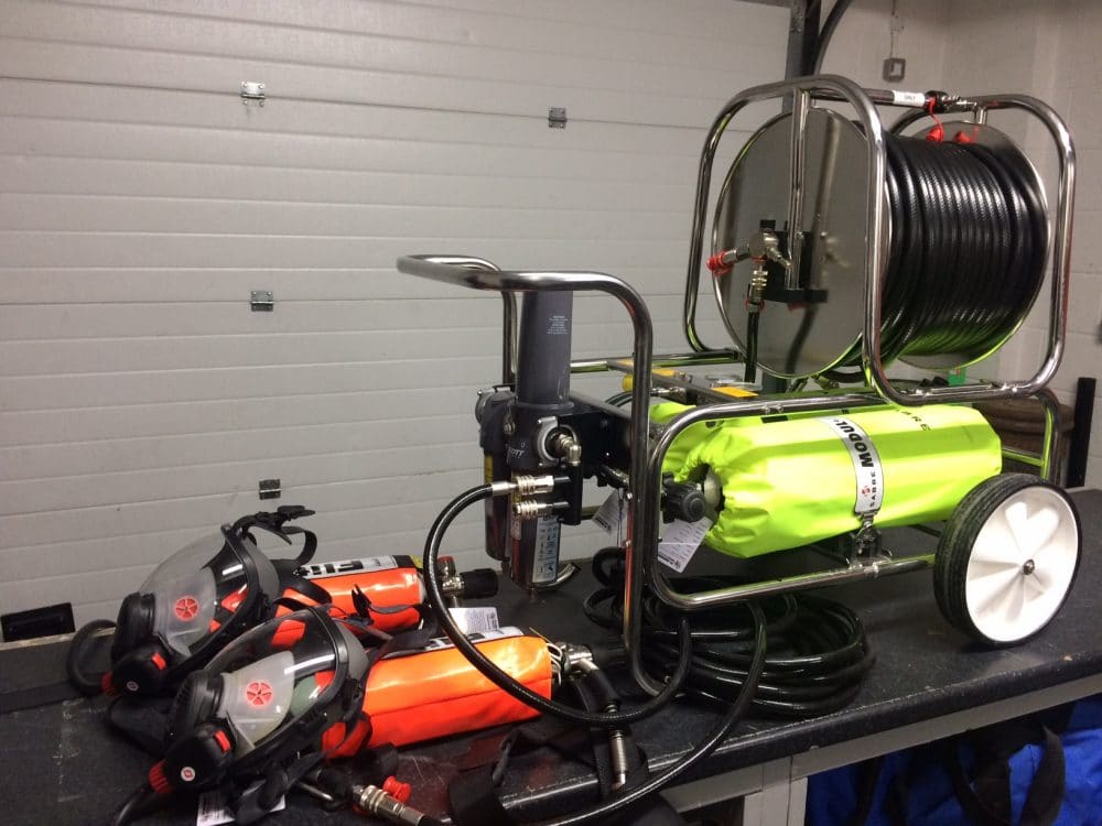 equipos de protección respiratoria 3M Scott MODULAIR M FRM HRT AFU Air Supplied Trolley en Orión Seguridad