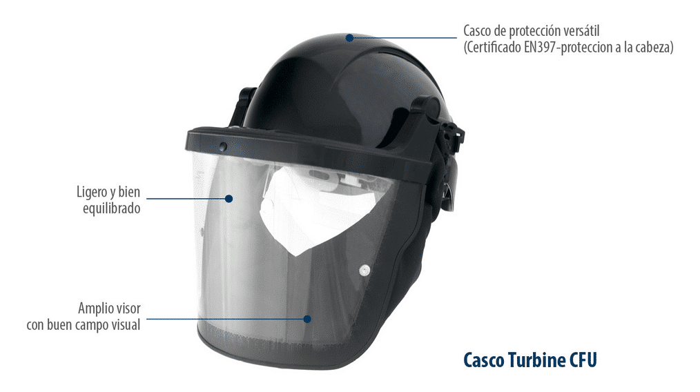 equipos de protección respiratoria CASCO TURBINE CFU en Orión Seguridad