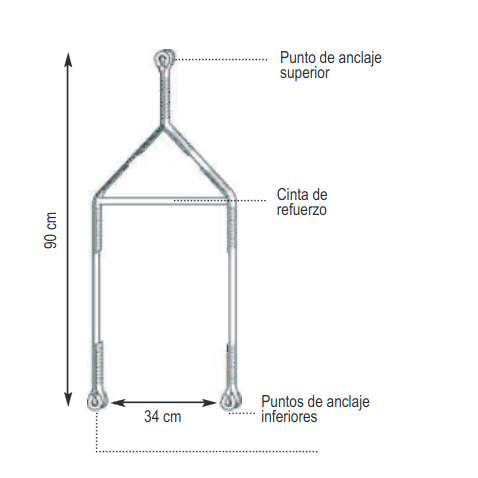 Cinta de elevación vertical para rescate cinta rescate vertical para espacios confindos at300 01 en orión seguridad
