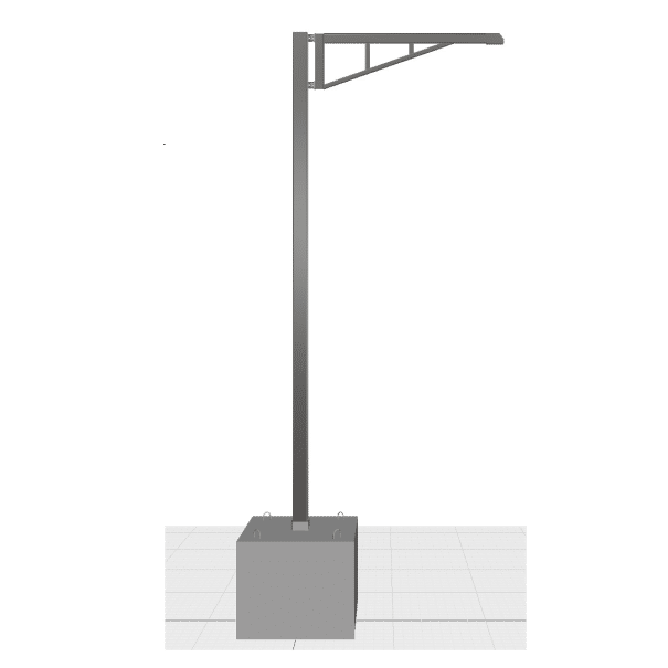 PESCANTE DE ANCLAJE CON BLOQUE HORMIGONADO SKR-011